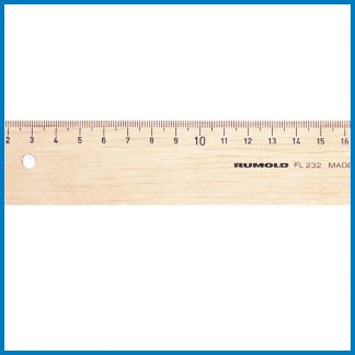b) Natural wood rulers