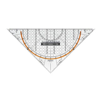 Technical set square, Ref. 1060<br>transparent acrylic glass,<br>detachable handle<br>improved optics and<br>additional functions<br>Length of hypotenuse 325 mm