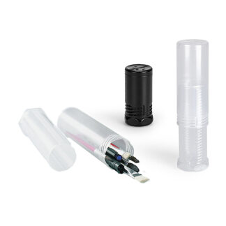 TwistPack tubes<br>made of transparent PP or black PE<br>in 7 sizes
